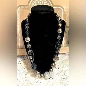 Beautiful black and grey necklace